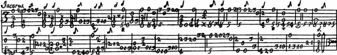 Jácara of Gaspar Sanz - original notation